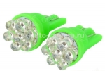 Светодиодная лампа T10 6 LED (зеленая)